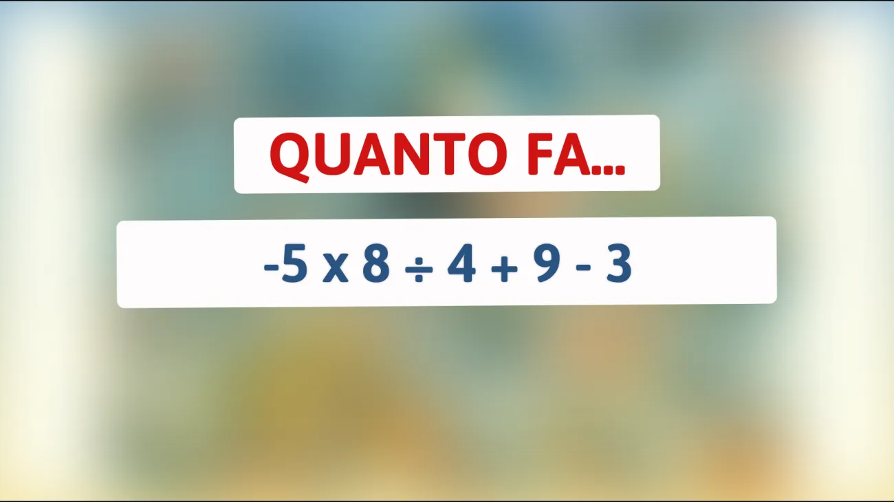 Sei davvero un genio? Solo i più intelligenti possono risolvere questo enigma matematico! Testa la tua mente!"